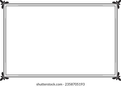 Frame of border of template vector. Design swirl of corner element black on white background. Design print for illustration, certificate, card, cover, background. Set 19