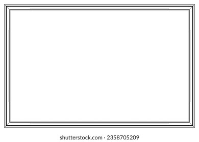 Frame of border of template vector. Design rectangle of corner element black on white background. Design print for illustration, certificate, card, cover, background. Set 23