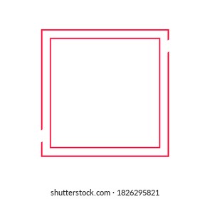 Frame Border Text Vector Stroke Square Stock Vector (Royalty Free ...