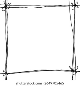 Frame border with tied lines simpl design.eps