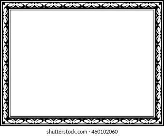 Frame border vector vintage isolated