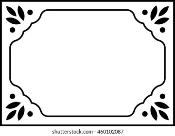 Frame border vector vintage isolated