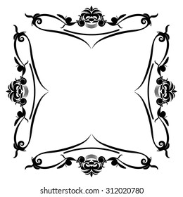 Frame border vintage retro vector