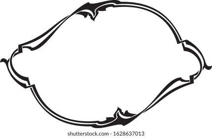 Frame and borders black and white. Thai and ornamental pattern. Vector illustration