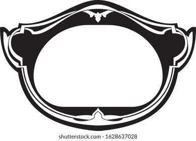 Frame and borders black and white. Thai and ornamental pattern. Vector illustration