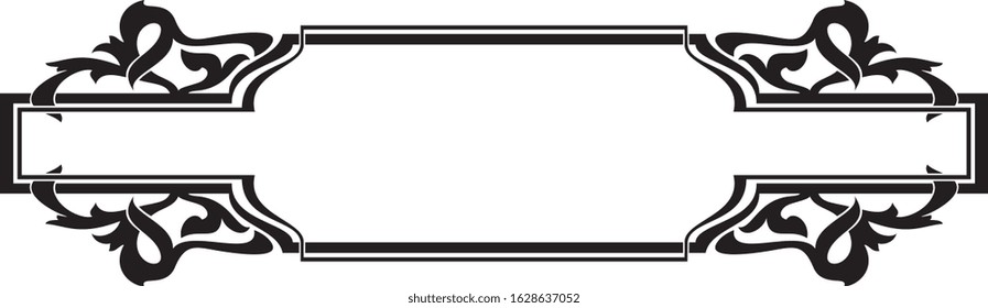 Frame Borders Black White Thai Ornamental Stock Vector (Royalty Free ...