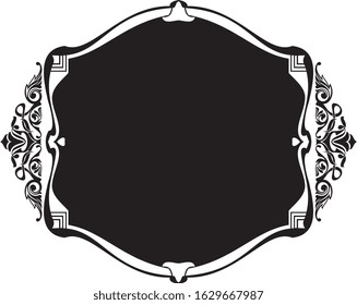 Frame and borders black and white. Thai and ornamental pattern. Vector illustration
