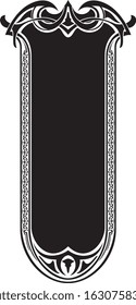 Frame and borders black and white. Thai and ornamental pattern. Vector illustration. 
