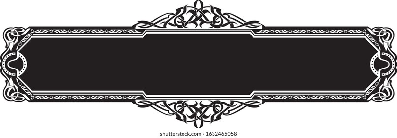 Frame and borders black and white. Thai and ornamental pattern. Vector illustration. 