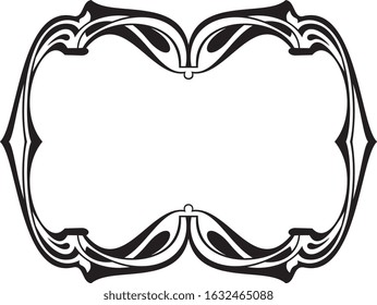 Frame and borders black and white. Thai and ornamental pattern. Vector illustration. 