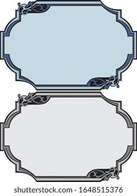 Frame and borders Colored and black white. Thai and ornamental pattern. Vector illustration. 