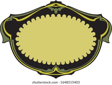 Frame and borders Colored and black white. Thai and ornamental pattern. Vector illustration. 