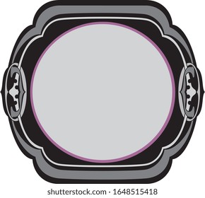 Frame and borders Colored and black white. Thai and ornamental pattern. Vector illustration. 