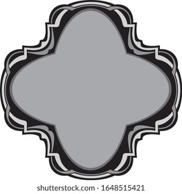 Frame and borders Colored and black white. Thai and ornamental pattern. Vector illustration. 