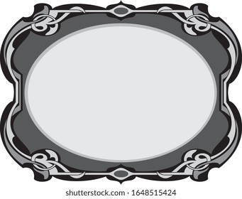 Frame and borders Colored and black white. Thai and ornamental pattern. Vector illustration. 