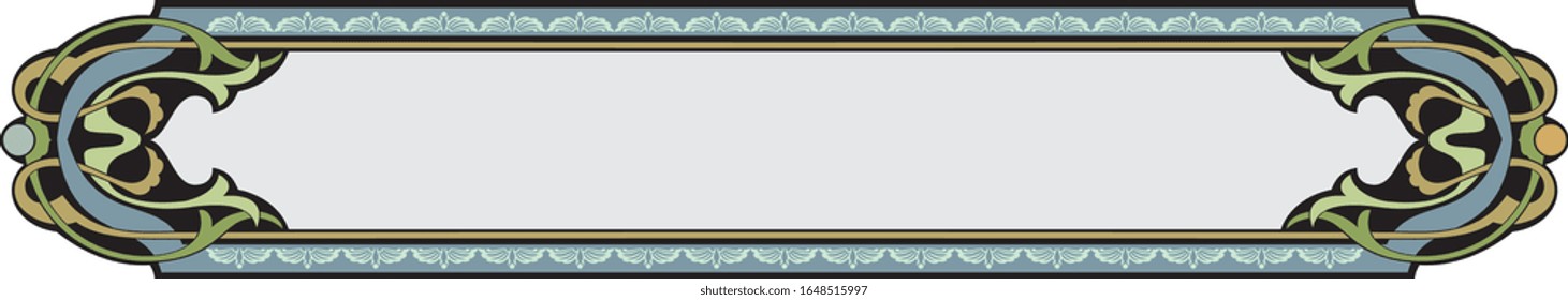 Frame and borders Colored and black white. Thai and ornamental pattern. Vector illustration. 