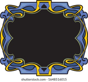 Frame and borders Colored and black white. Thai and ornamental pattern. Vector illustration. 