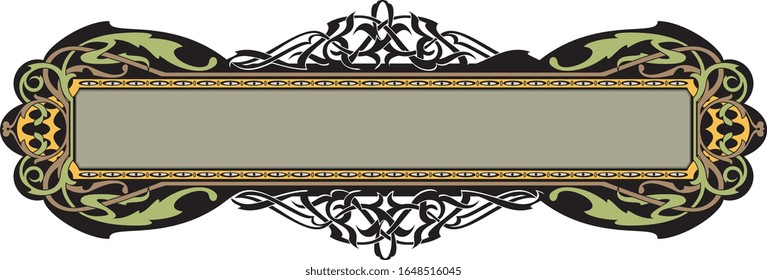 Frame and borders Colored and black white. Thai and ornamental pattern. Vector illustration. 