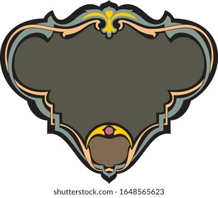 Frame and borders Colored and black white. Thai and ornamental pattern. Vector illustration. 
