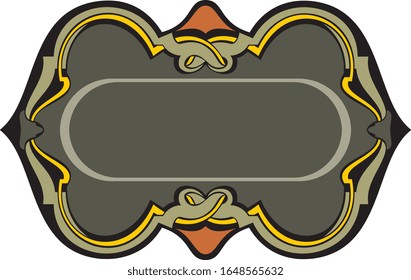 Frame and borders Colored and black white. Thai and ornamental pattern. Vector illustration. 