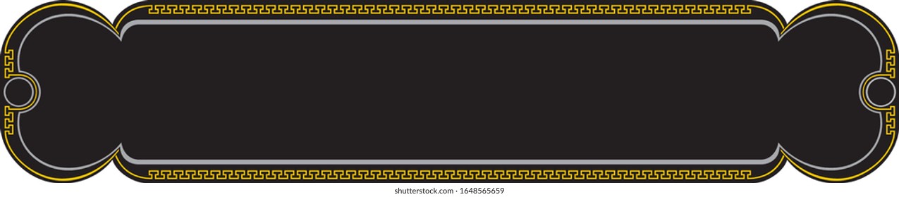 Frame and borders Colored and black white. Thai and ornamental pattern. Vector illustration. 