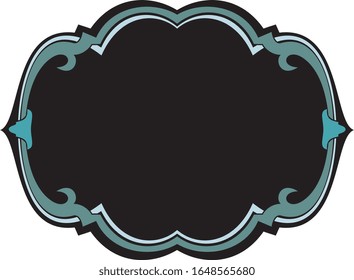 Frame and borders Colored and black white. Thai and ornamental pattern. Vector illustration. 