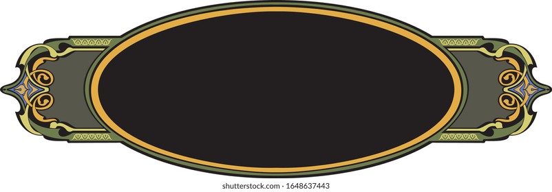 Frame and borders Colored and black white. Thai and ornamental pattern. Vector illustration. 