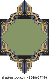 Frame and borders Colored and black white. Thai and ornamental pattern. Vector illustration. 