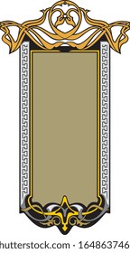 Frame and borders Colored and black white. Thai and ornamental pattern. Vector illustration. 