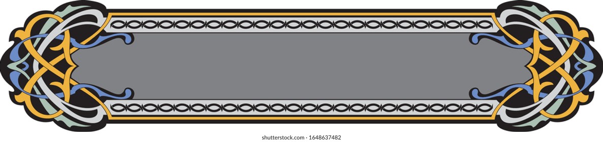 Frame and borders Colored and black white. Thai and ornamental pattern. Vector illustration. 