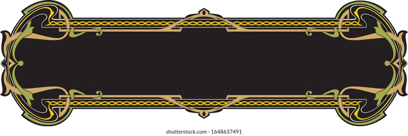 Frame and borders Colored and black white. Thai and ornamental pattern. Vector illustration. 