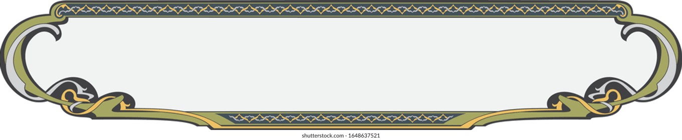 Frame and borders Colored and black white. Thai and ornamental pattern. Vector illustration. 