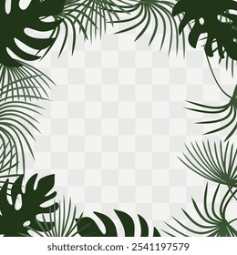 Frame botanical branch plant leaves decoration 