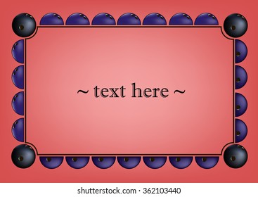 frame with bowling on a red background