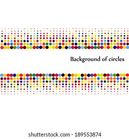 frame of bright colored circles. colorful background. Vector 