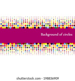 frame of bright colored circles. colorful background. Vector