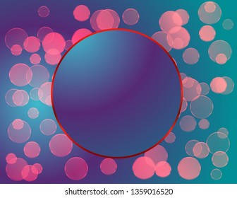 Frame bright sparkling circles