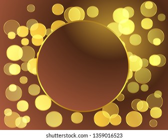 Frame bright sparkling circles