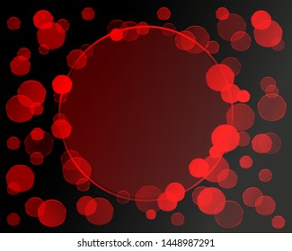 Frame bright sparkling circles banner