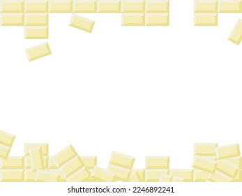 Frame with broken chocolate bar