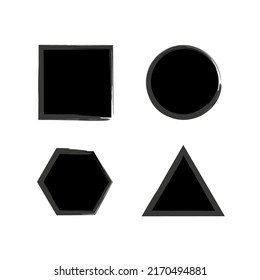 Frame brush. Black frame brush in modern style. Edge frame. Vector illustration. Stock image.