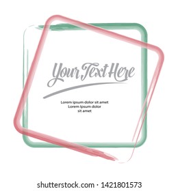 Frame brush style For Creative Templates, Cards, Color Covers Set. Vector Illustration with Color Gradient
