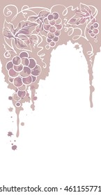 Frame of bunches of grapes/Vintage vector decoration for labels or wine list