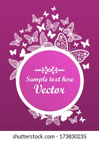 Frame of butterflies