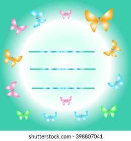  frame with butterflies