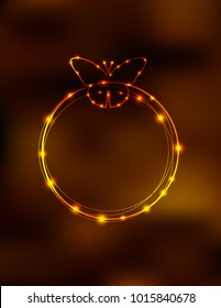 Frame butterfly neon