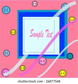 Frame with buttons. Vectors illustration