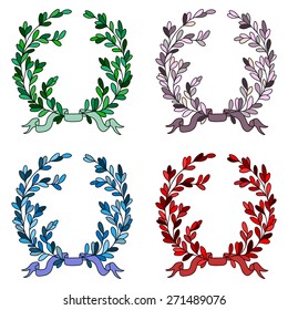 frame by sprigs of thyme, hand drawn design element