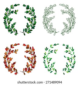 frame by sprigs of thyme, hand drawn design element