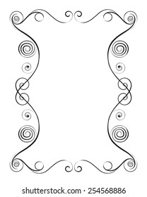 frame. Calligraphic design elements